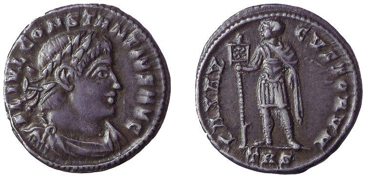 figure, likely Magnentius, holding a