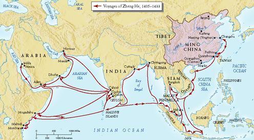 His voyages allowed the Chinese to establish trade with