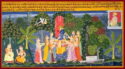 ART_Mewari Painting Because India was divided up and different areas favored different styles, we see many different