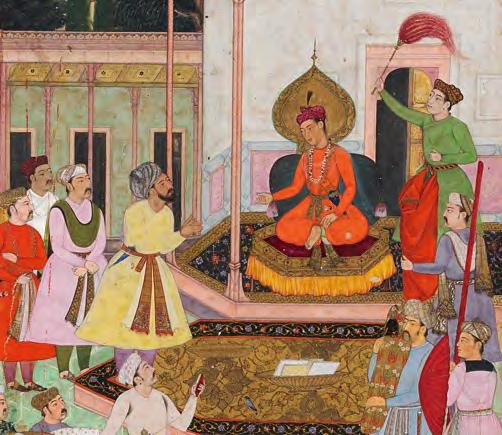 ART_Mughal Empire Akbar had weekly discussions at court documented in illuminated manuscripts.