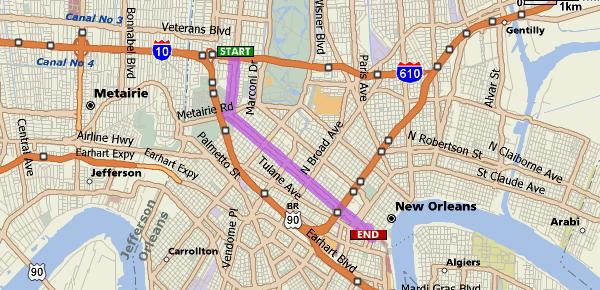 3 Station 2 Option A: The French Quarter via Canal Street through the Cemetery This option will take you down Canal Street, through one of the city s cemeteries, to Downtown New Orleans and the