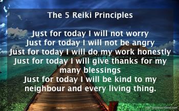 The 5 Reiki Principles Explained Reiki Principle No 1 Just for Today I Will Not Worry Worrying, as with any negative emotion, causes imbalance within our body and mind, affecting the circulation of
