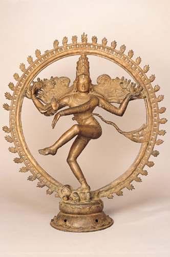 Shiva as the Dancing Lord (Shiva Nataraja) Shiva dancing within a ring of flame the ring is the