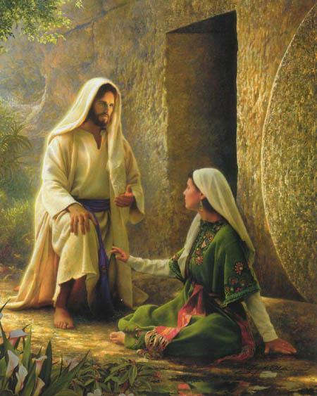 John 20:14-17 14 And when she had thus said, she turned herself back, and saw Jesus standing, and knew not that it was Jesus.