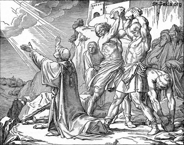 Stephen s eloquent sermon gets the Sanhedrin angry. They are furious and gnash their teeth at him. But Stephen does not see their rage. He sees Jesus, standing at the right hand of God.