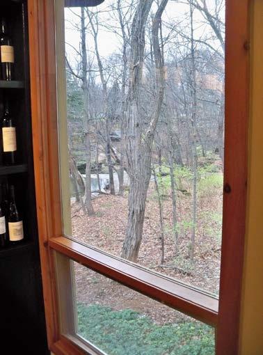 The photo above shows a view of the Olde Wine Cellar with the deck that extends toward the park.