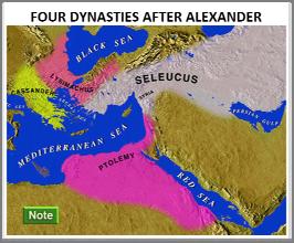 Slide 25 Four Generals Daniel 7:6; 8:8, 22 Cassander Macedonia Ptolemy Egypt Lysimachus Thrace & Asia Minor Seleucus Syria (including Israel) Slide 26