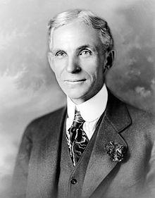 Henry Ford An American industrialist, he was the founder of the Ford Motor Company. Largely known for the development of the assembly line technique of mass production.