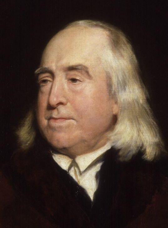 Jeremy Bentham British philosopher, jurist and social reformer, very radical known for his moral philosophy