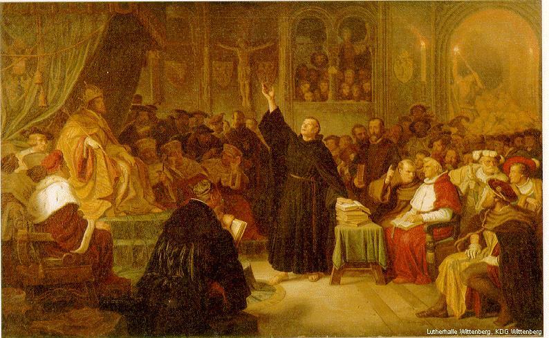 1521 Diet of Worms "Unless I am convinced by Scripture and plain reason - I do not accept the authority of the popes and councils, for they have contradicted each