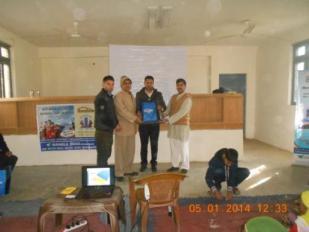 Dhruv Sharma were awarded with token of