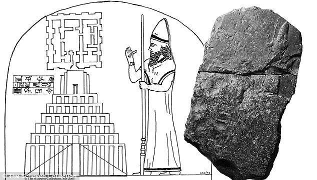 Discovered, drawings of the Tower of Babel with King Nebuchadnezzar II, on an ancient stone tablet Category : Archaeology Published by webmaster on 6/1/2012 And they said, "come, let us build