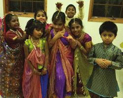 The program included play performances by children in each of the Paathshala classes.