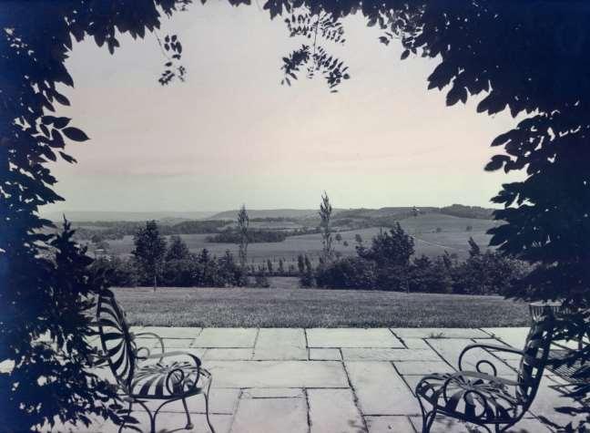 Valley View Farm (later Suffield Farm) terrace view of valley (Indiana,
