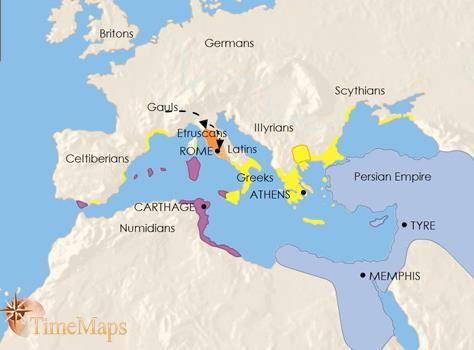 The Roman Empire 218BC The Roman Empire 390BC The Roman Empire The Romans started building their Empire having expelled various kings, became a republic (nation) around the year 510 BC.