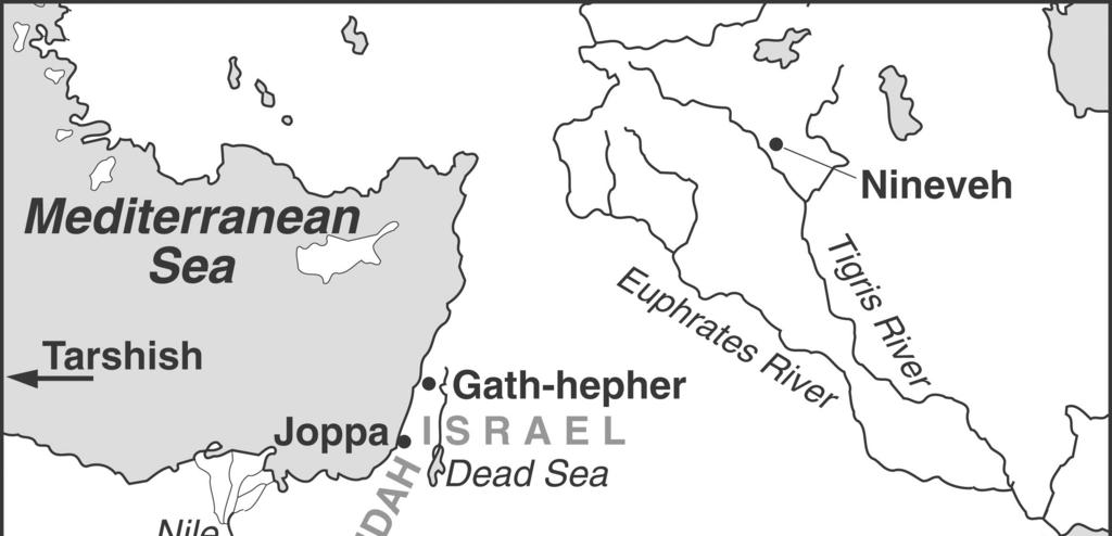 Map, Jonah s Journey Jonah s Journey
