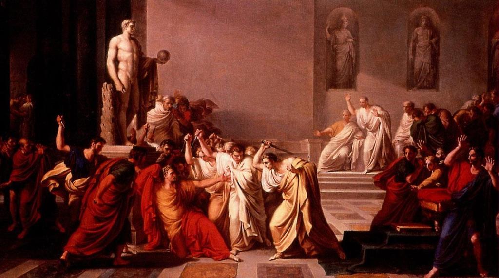 Julius Caesar was murdered by members of the Senate