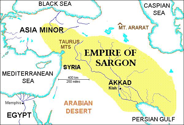 2340 BC an empire is a group of many lands