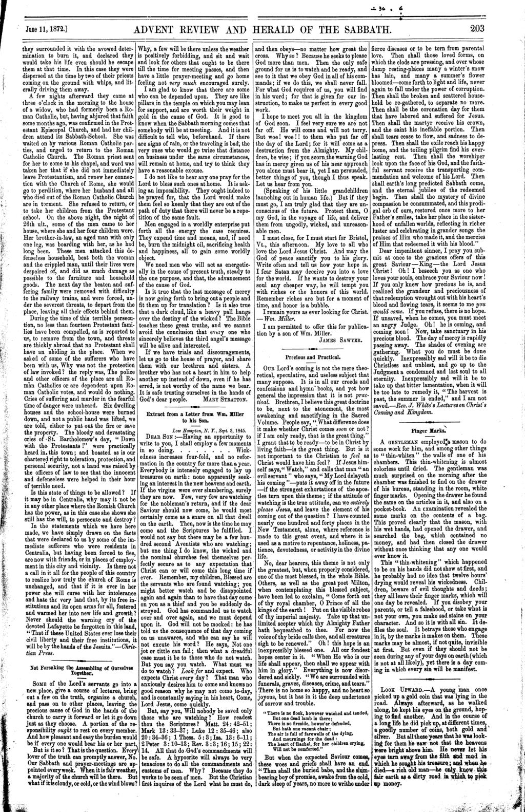 ~.1 June 11, 1872.].ADVENT REVEW AND HERALD OF THE SABBATH. 203 : ~~ : i ~ it : J~..!;. ~~ 1\~( J /~-.., <.