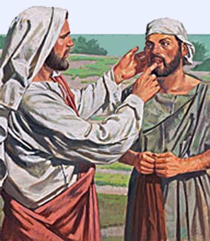 GOSPEL ACCLAMATION: Matthew 4:1 V. Alleluia R. Alleluia V. Jesus was preaching the Gospel of the Kingdom, healing every disease and every infirmity among the people. R. Alleluia. Gospel: Mark 7:31-37; He makes the deaf hear and the mute speak.