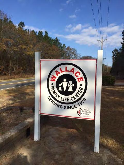 News From Wallace Family Life Center December 6, 2017 Re: Bethel United Methodist Church Donates Sign to Wallace Family Life Center Rev.