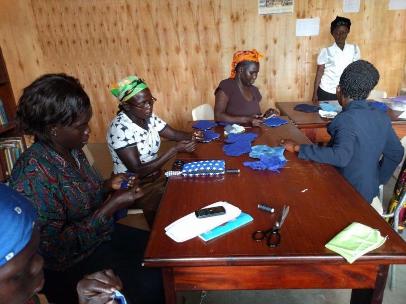As one of the MU members said during the training this will help reduce the rate of girls not going to school during their monthly cycle. The team will now train others in how to make the pads.