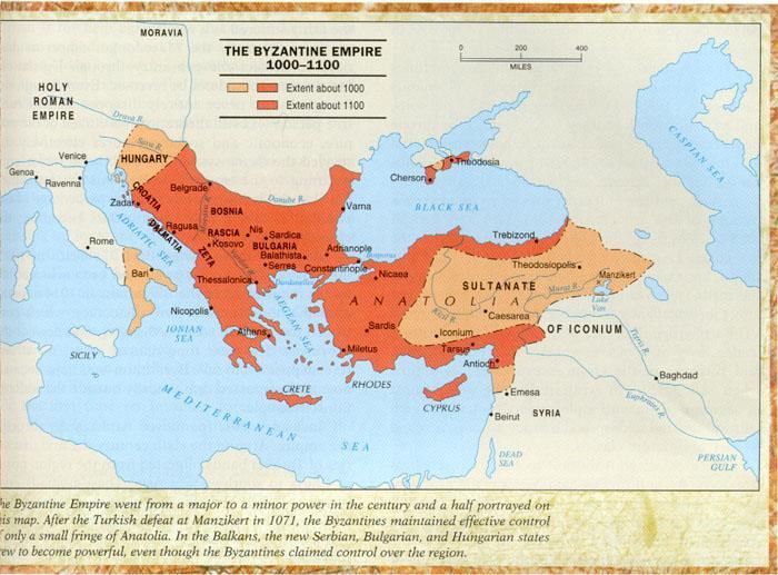 Decline The decline of the Byzantine empire came with the onset of invading armies.