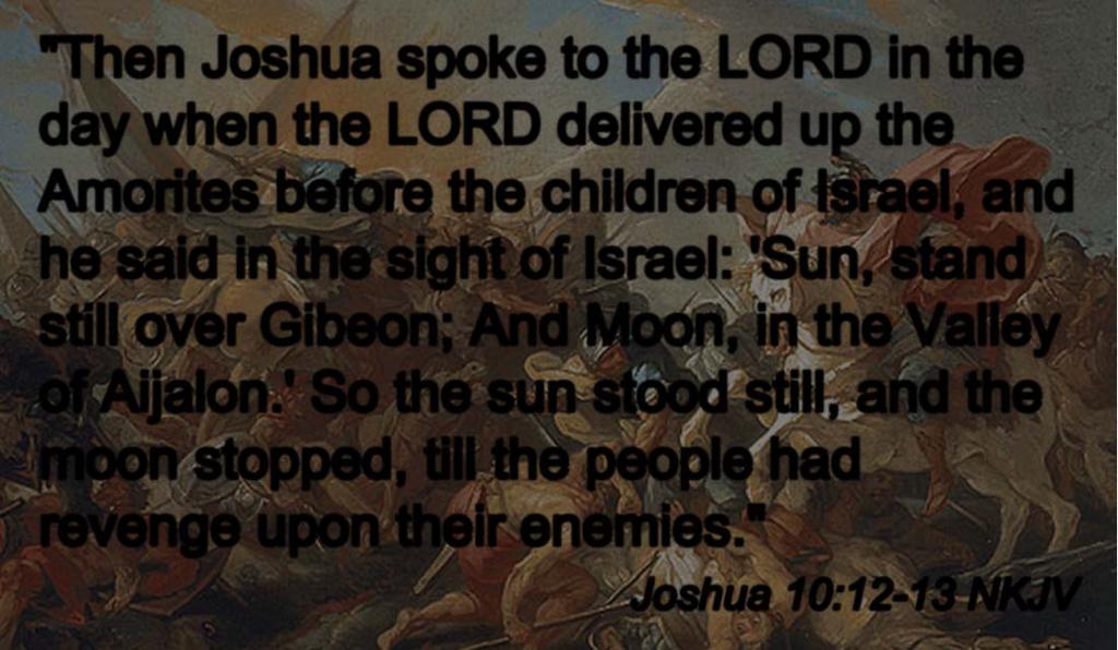 "Then Joshua spoke to the LORD in the day