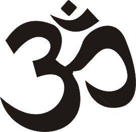 The Om, or Aum Hindu sound/symbol of worship.