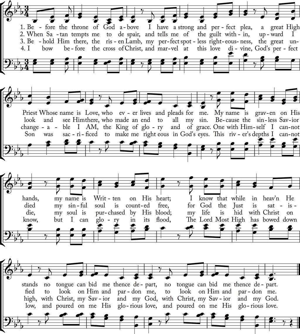 Distribution Hymn Before the Throne of God Above *Hymn No.