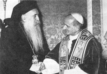 Common Declaration between Pope Paul VI and Patriarch Athenagoras I Removal from Memory and from the Midst of the Church the excommunication of 1054 In Dec.