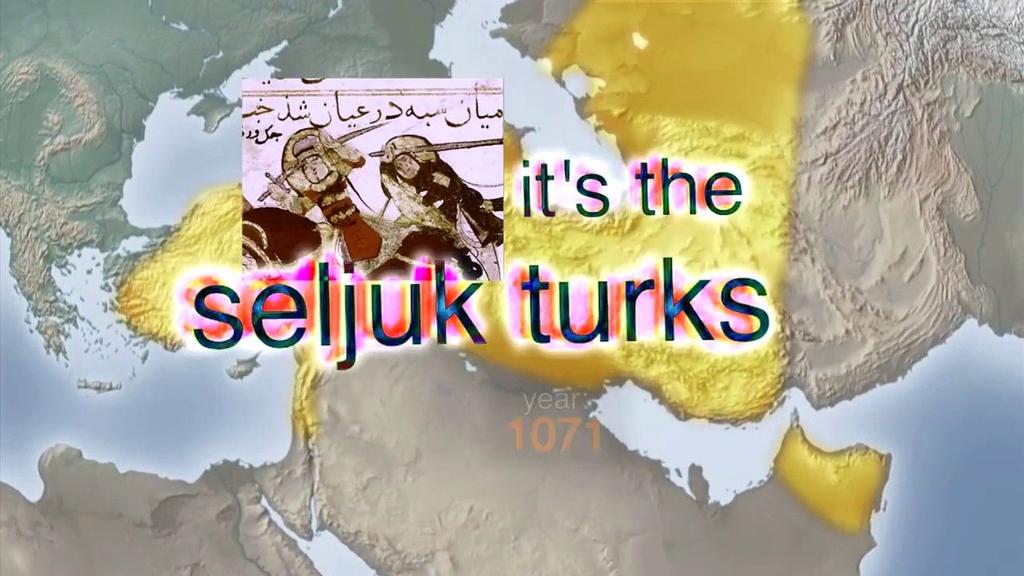 The Seljuk Turks 1071- Battle of Manzikert- defeated Byzantine forces- began occupying Anatolia (Seljuk