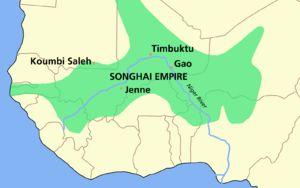 The Songhay Empire As Mali declined in the 1400s, the Songhai in the east broke awayestablished a new Islamic empire in West Africa- built up an army, controlled trade from the capital of Gao Sunni