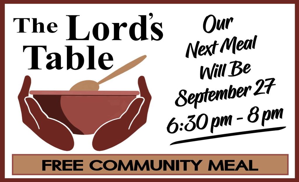 Meal, The Lord s Table 30: 10:00 am, Building Fund Day 10:15 am, NO Sunday School 6:00 pm, NO Evening Worship The Set Free group continues to study "change" and how to maintain positive changes in