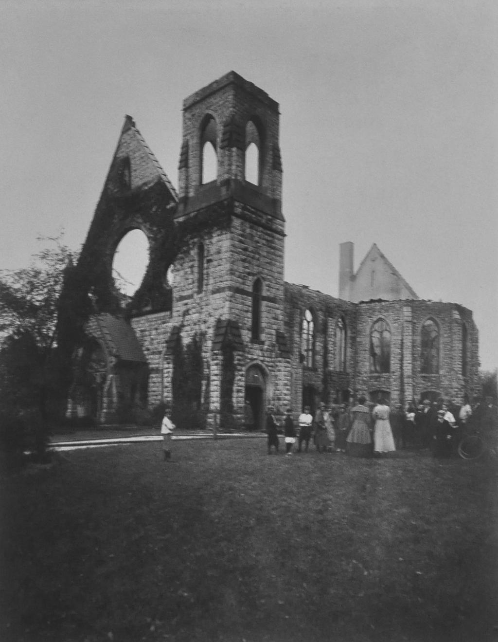 3. Remains of the church building after the 1916 fire.