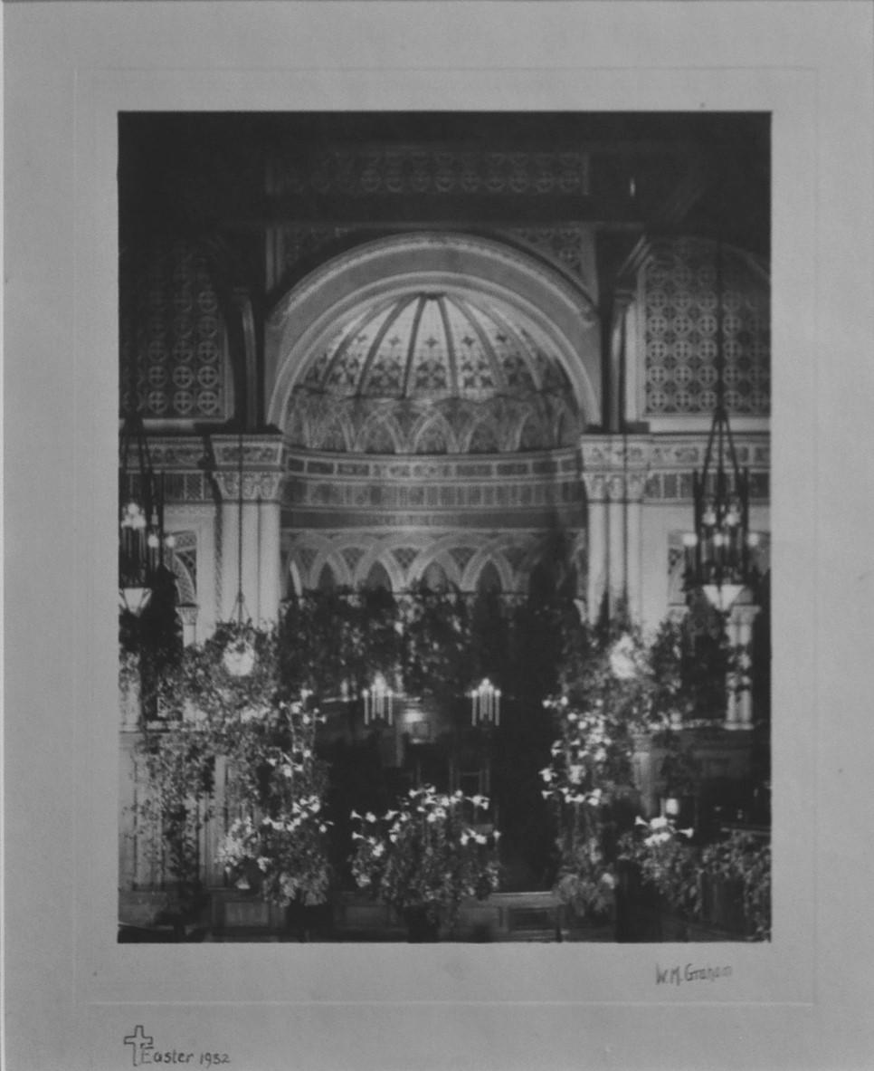7. Sanctuary prior to 1950s remodeling. 8.