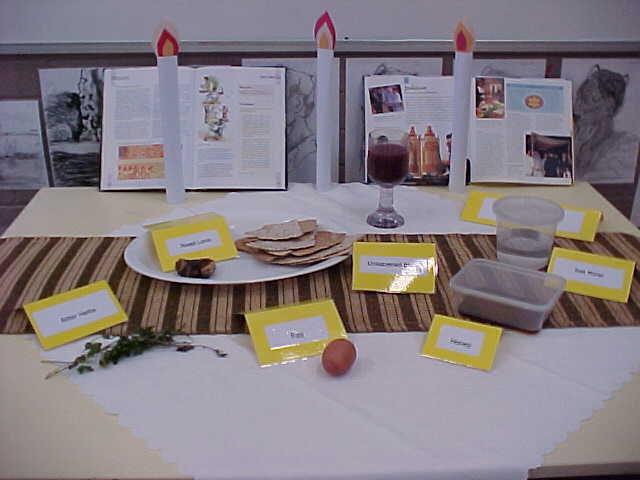 Introduction *The teacher sets up a table to represent the Passover Celebration.