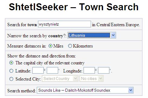 The REsearch process 3 FIND THE ENTRY FOR YOUR ANCESTOR S BIRTHPLACE OR PLACE OF ORIGIN IN A GAZETTEER.