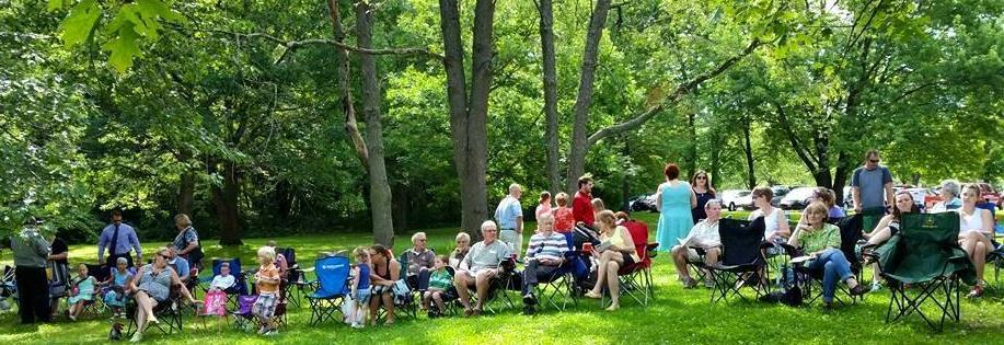 Worship in the Park will be Sunday, July 23 @ 10:00 am at the Lion s Club Shelter in Rock Cut State Park (Handicap parking available). Table service and drinks will be provided.