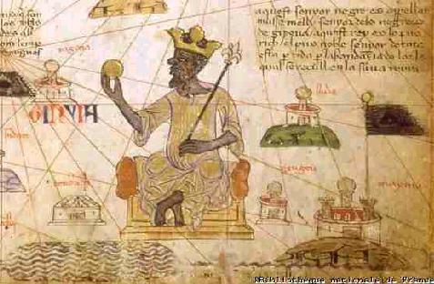 He was one of those who had accompanied the Sultan Mansa Musa when he went on pilgrimage. (291) 1375 Catalan Map This Negro lord is called Musa Mali, Lord of the Negroes of Guinea.