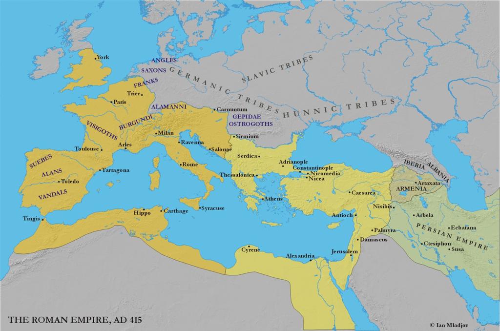 formed as distinct entities, ca. 2nd 3rd centuries from existing groups migrated to new areas of Europe formed kingdoms, ca.