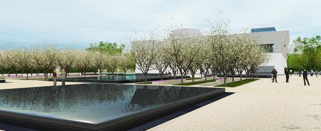 The Park Connecting the Ismaili Centre and the Aga Khan Museum will be a beautifully landscaped Park designed by landscape architect, Vladimir Djurovic, in collaboration with Toronto-based Moriyama &