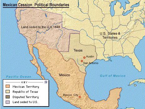 TREATY OF GUADELUPE- HIDALGO U.S. GOT TX AND THE MEXICAN CESSION TERR.