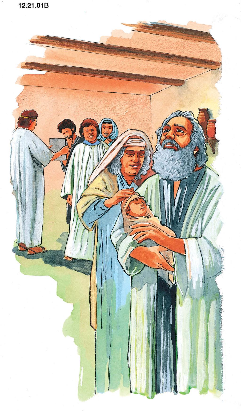 1B John Is Born Luke 1:57-80 The angel Gabriel told Zechariah that God would give him and his wife, Elizabeth, a son. When Zechariah did not believe the angel, God made Zechariah unable to speak.