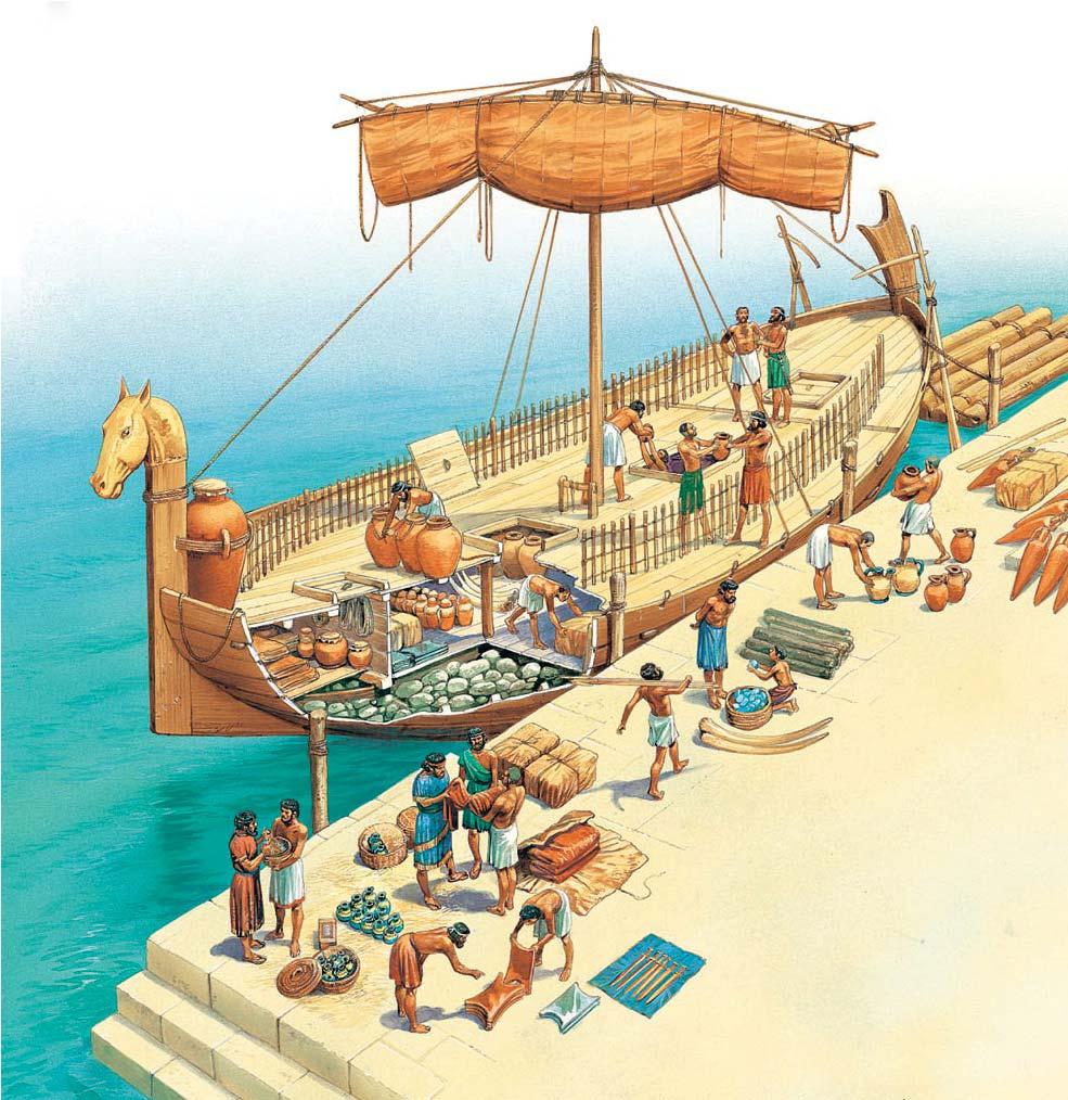 History in Depth Phoenician Trade Phoenicia was located in a great spot for trade because it lay along well-traveled routes between Egypt and Asia.