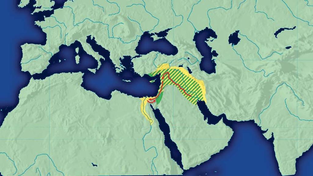 Genesis tells that God commanded him to move his people to Canaan. Around 1800 BC, Abraham, his family, and their herds made their way to Canaan.