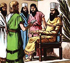 There was a new king of Babylon. His name was Darius. King Darius chose men to help him.