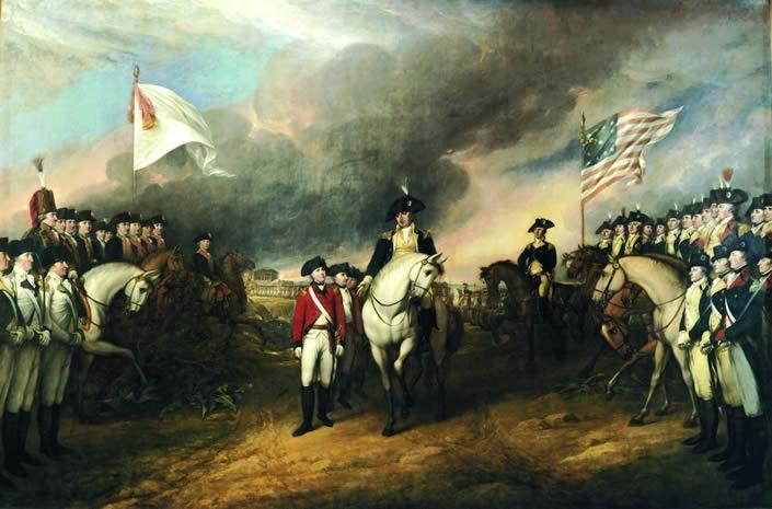 John Trumbull created the painting below in 1824. He also painted many scenes of the Revolutionary War.