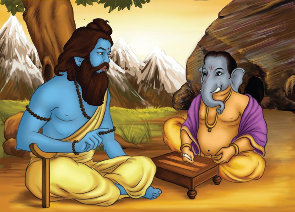 Mahabharata dictated by Krishna Dwaipayana to Ganesha Jaya Bharata Jaya was then narrated by