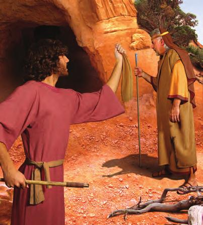 TM THE BIBLE MEETS LIFE: Parents, today your child heard about a meeting between David and Saul. God still loved Saul even though he made wrong choices. God promises to always love people.